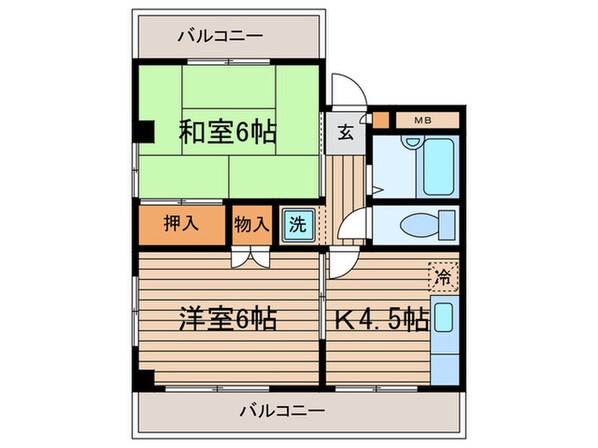 フラット２の物件間取画像